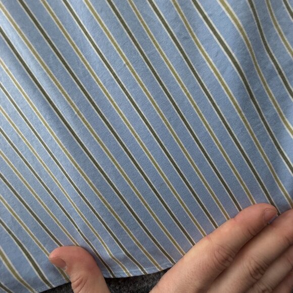 Brooks Brothers 16.5 36 Slim Fit Non Iron Striped Blue Button Up Point Collar - Picture 16 of 16